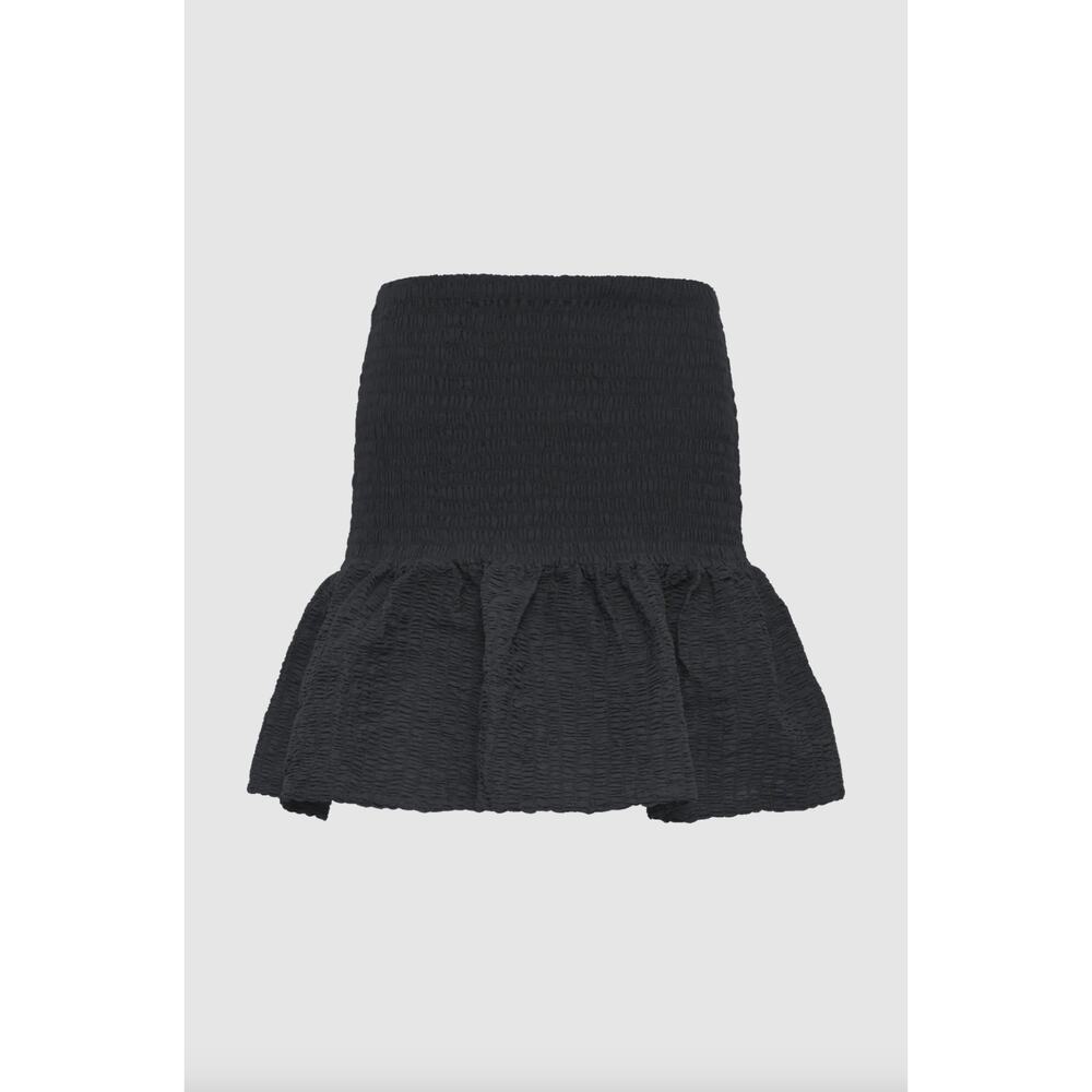Acacia Swimwear TOVE Skirt - Licorice - Smocked Organic Cotton - Size Large